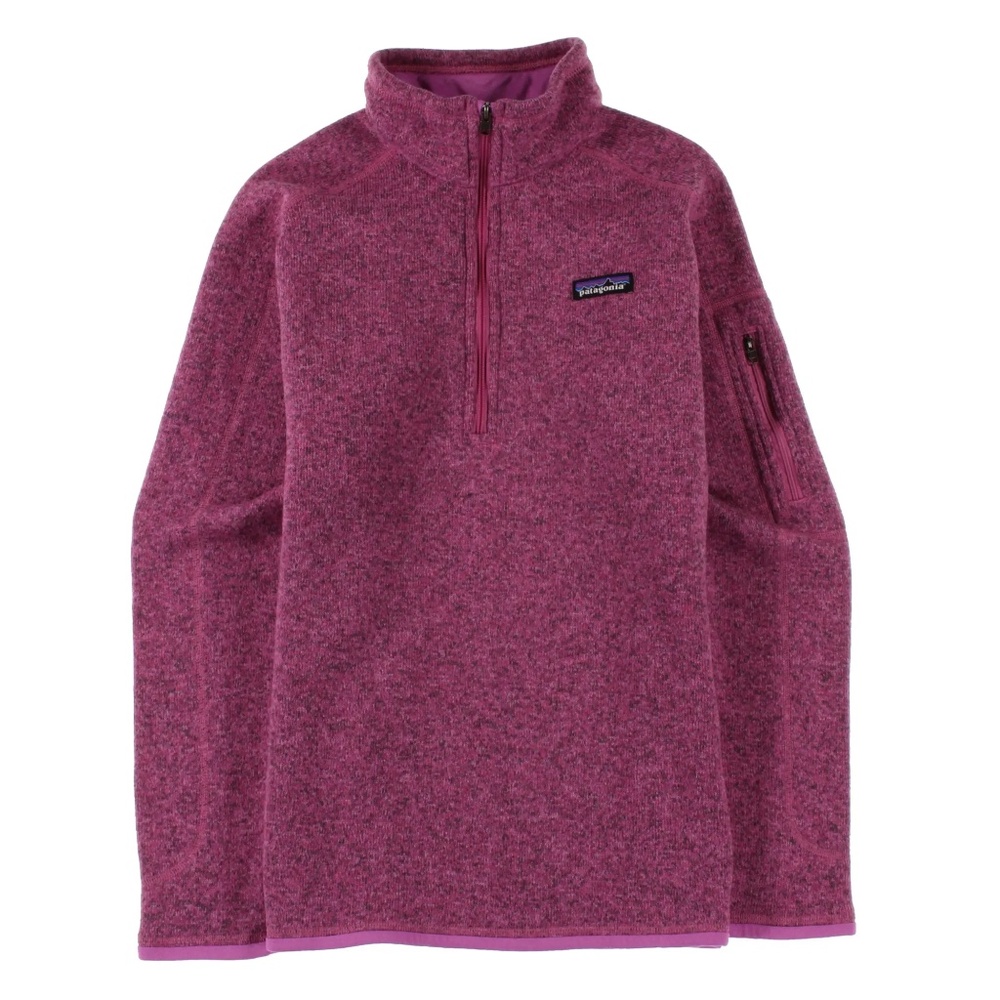 PATAGONIA Womens Better Sweater 1/4 Zip Fleece Pullover / Mock - Purple / Medium
